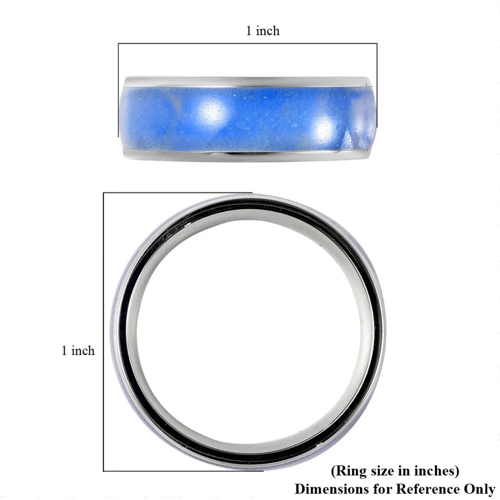 Blue Resin Band Ring